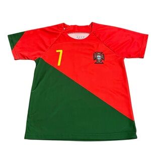 Portugal National Team Kid Youth Shirt Cristiano Ronaldo 7 Soccer Jersey